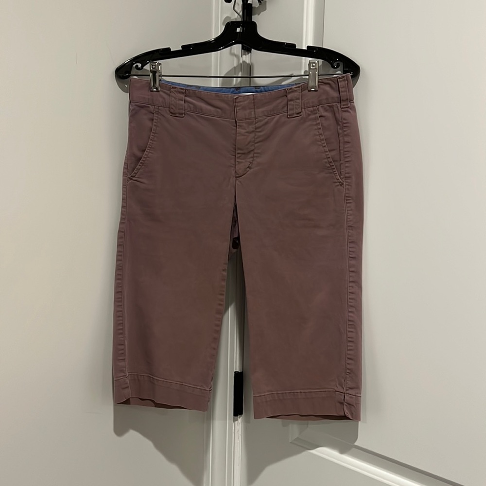 Vince Stretch Cotton Bermuda Shorts Womens SIZE 2 Tan Brown